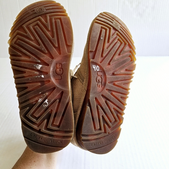 UGG Neumel boots size 5 natural hemp woven lace up plush lined - Picture 10 of 14